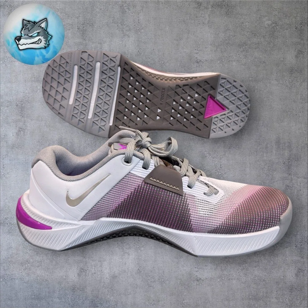 Nike Metcon 10 Wolf Men's Size 7 Workout Shoes Grey Vivid Purple HJ1875-003